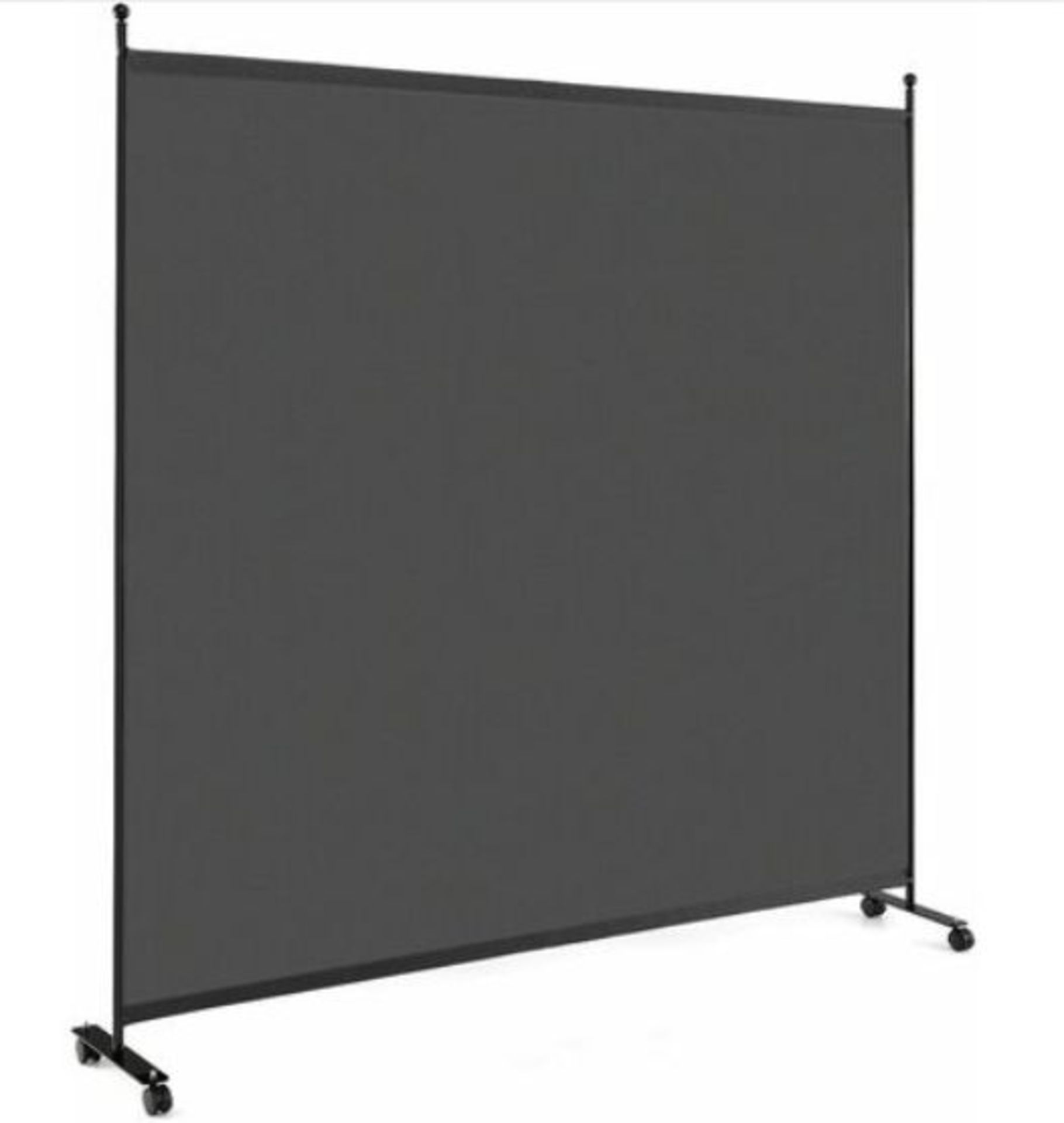 Single Panel Room Divider 184cm Folding Privacy Screen Freestanding W/ 4 Wheels. - ER25.