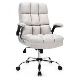Adjustable Swivel Office Chair with High Back and Flip-up Arm for Home and Office. - ER26.