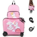 2 Pieces Kid Luggage Set with Spinner Wheels . - ER26.