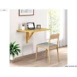 Luxury Folding Wall Mounted Drop-Leaf Table, Space Saving Floating Computer Desk with Blackboard,