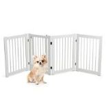 4 Panel Folding Dog Fence with Walk Through Door. - ER26. Are you worried about your active pet?