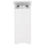 White Wooden Laundry Bin. - ER25. Modern white laundry bin ideal for a bedroom or bathroom