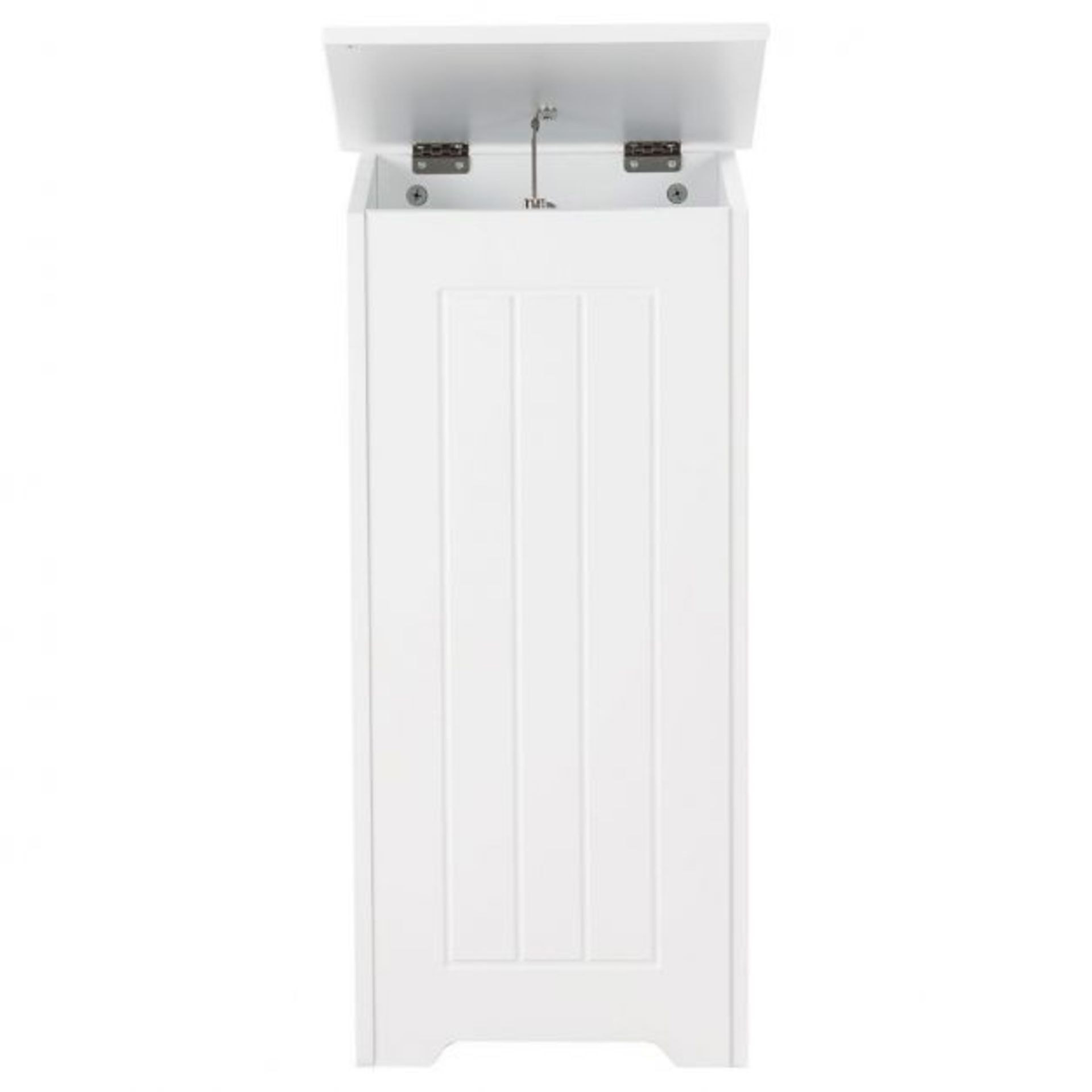 White Wooden Laundry Bin. - ER25. Modern white laundry bin ideal for a bedroom or bathroom