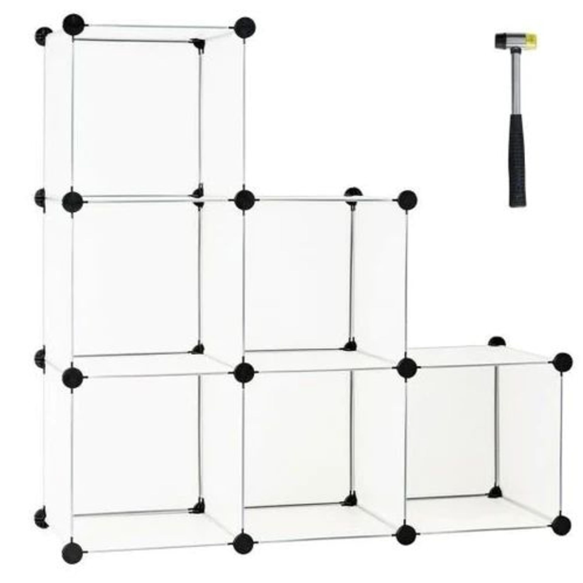 6 Cube Plastic Storage Organizer. - ER24.