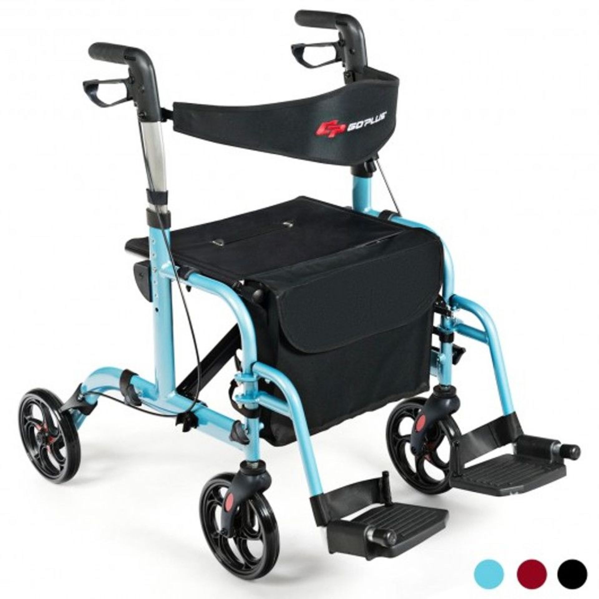 Aluminum Adjustable Folding Handle Medical Walker Rollator. - ER26.