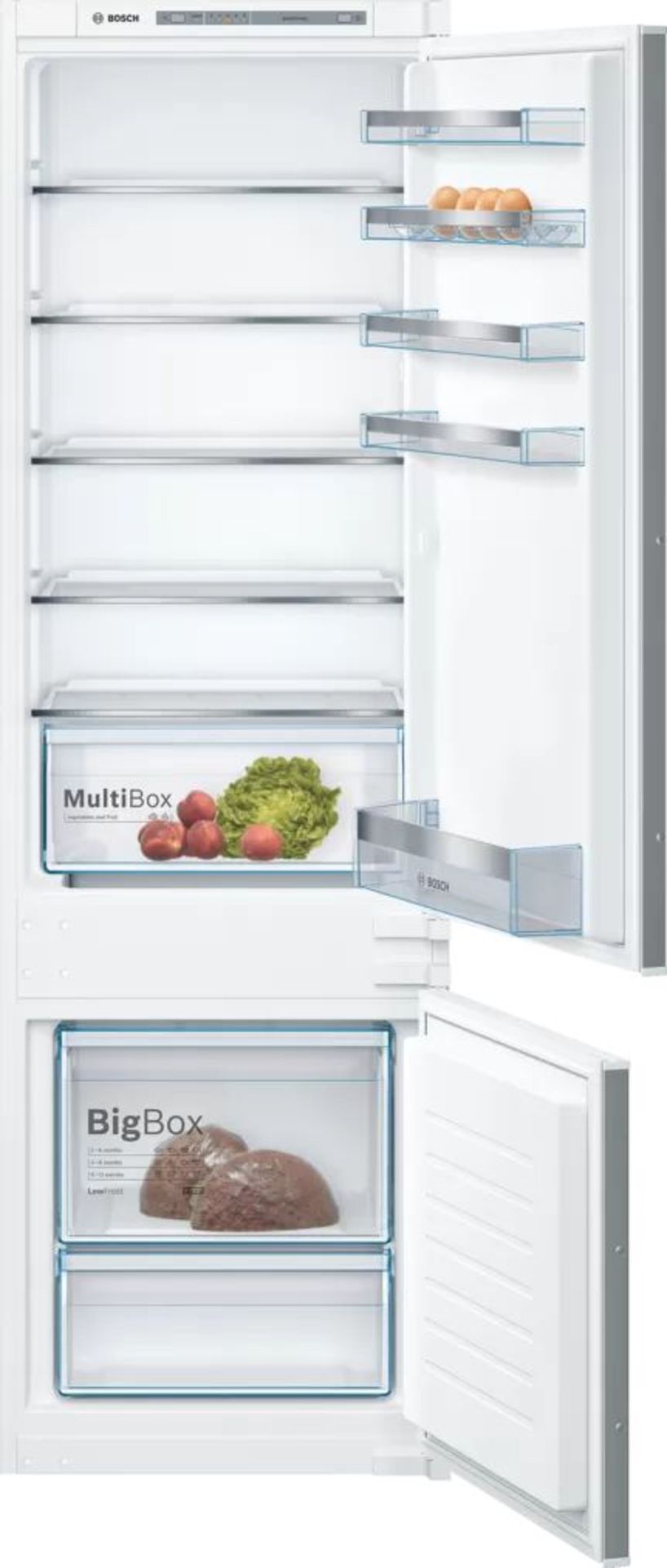 Bosch Serie KIV87VSF0G | 4 Built-in fridge-freezer with freezer at bottom 177.2 x 54.1 cm sliding