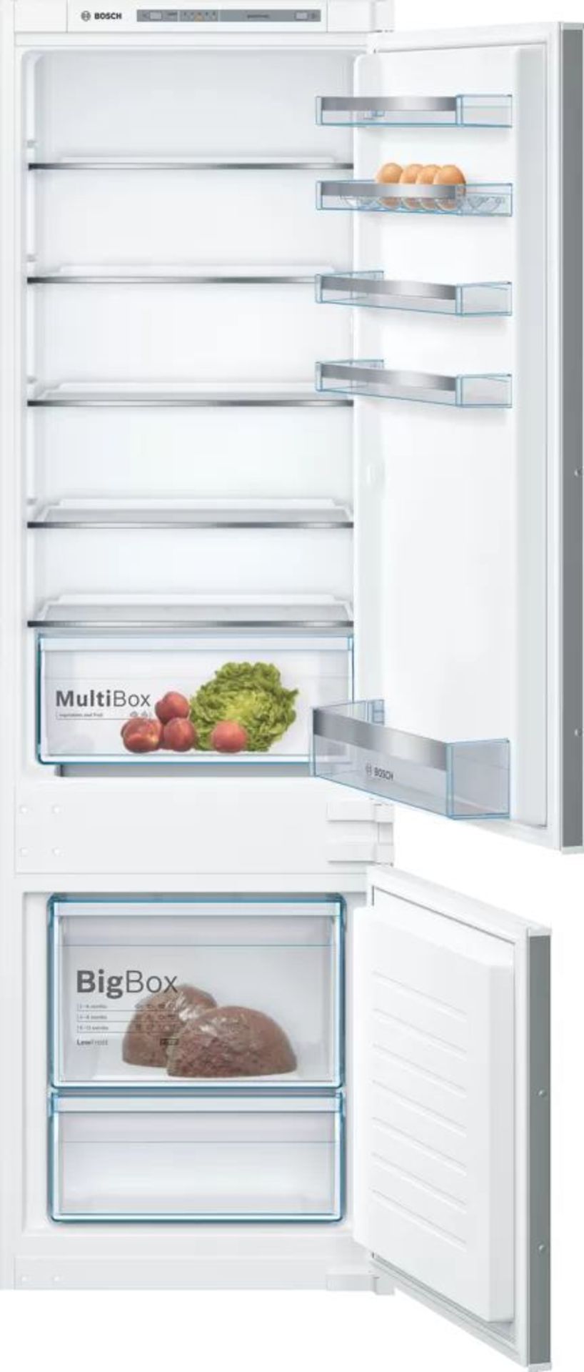Bosch Serie KIV87VSF0G | 4 Built-in fridge-freezer with freezer at bottom 177.2 x 54.1 cm sliding - Image 2 of 3