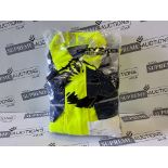 5x BRAND NEW GRYZKO MES HI-VIS YELLOW PROFESSIONAL COVERALLS - SIZE LARGE. (S2-10)