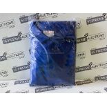 13x BRAND NEW ROYAL BLUE FLAME RETARDENT PROFESSIONAL COVERALLS - SIZE LARGE. (S1.5)