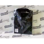 16x BRAND NEW UNEEK MENS SHORT SLEEVE POPLIN BLACK SHIRTS - SIZE MEDIUM. (S2-6)