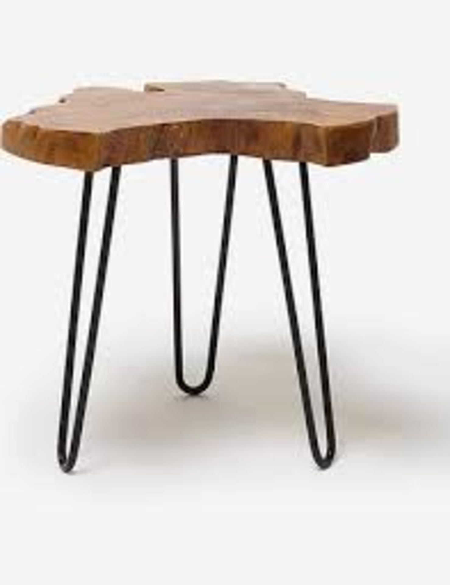 Natural Teak Wood Slice Coffee Table. - ER20. RRP £170.00.