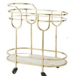 Sophia Marble Drinks Trolley. - ER28. RRP £259.00. Make a statement in your home with the Sophia