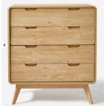 Gray & Osbourn No.157 Oslo 4 Drawer Chest. - ER20. RRP £229.00. With its beautifully curved retro