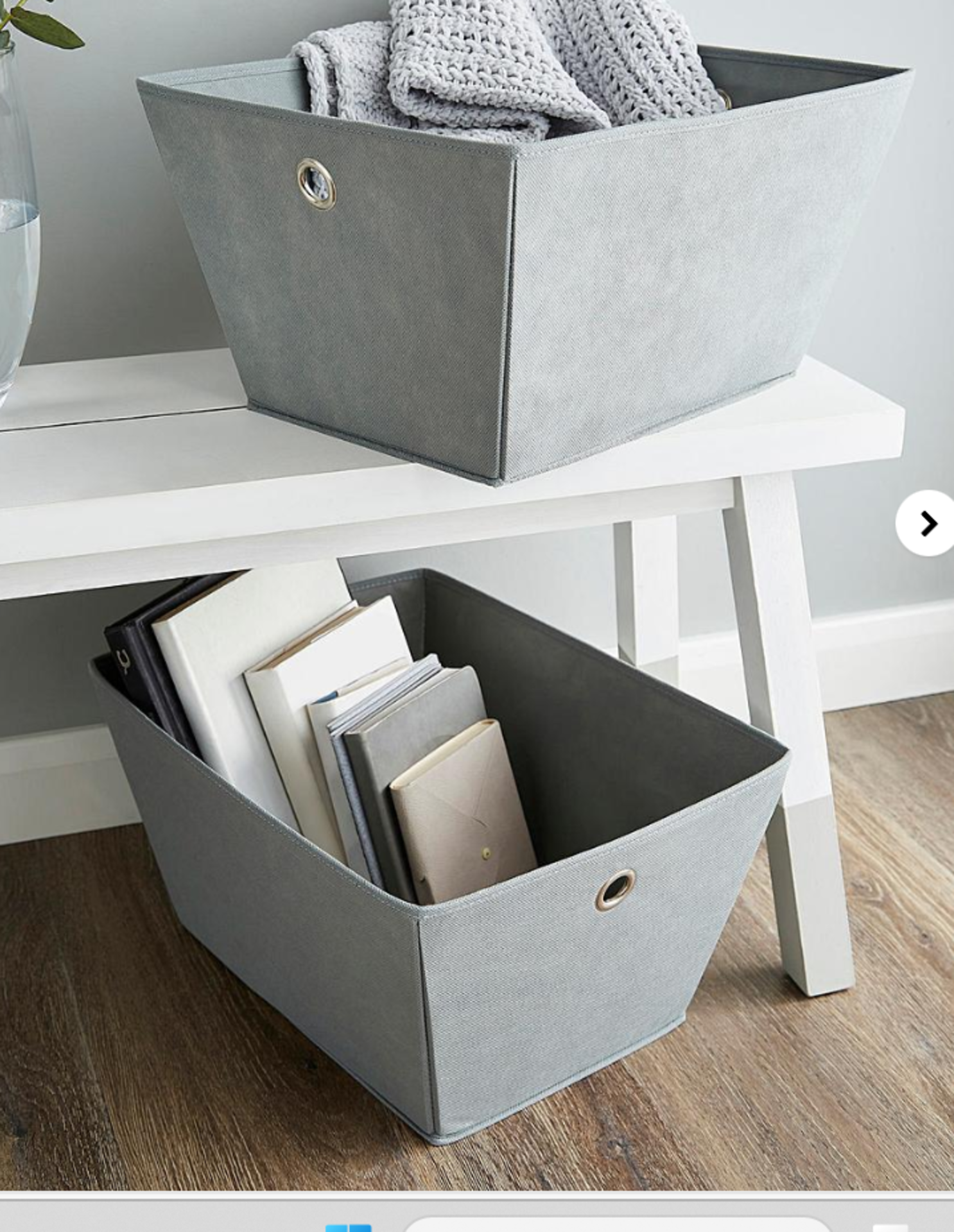 Set of 2 Geometric Storage Baskets. - ER22. Organise and de-clutter quickly and easily with these