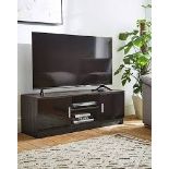 Miami TV Unit. - ER20. The Miami TV Unit is a black wood effect with a glossy black finish on the