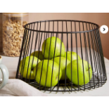 Gray & Osbourn Fruit Basket. - ER22. Gray & Osbourn fruit basket with a matt black finish.