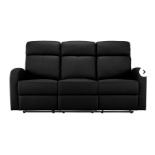 Ramsey Faux Leather Recliner 3 Seater Sofa. - ER23. RRP £979.00. The Ramsey Three Seater Recliner