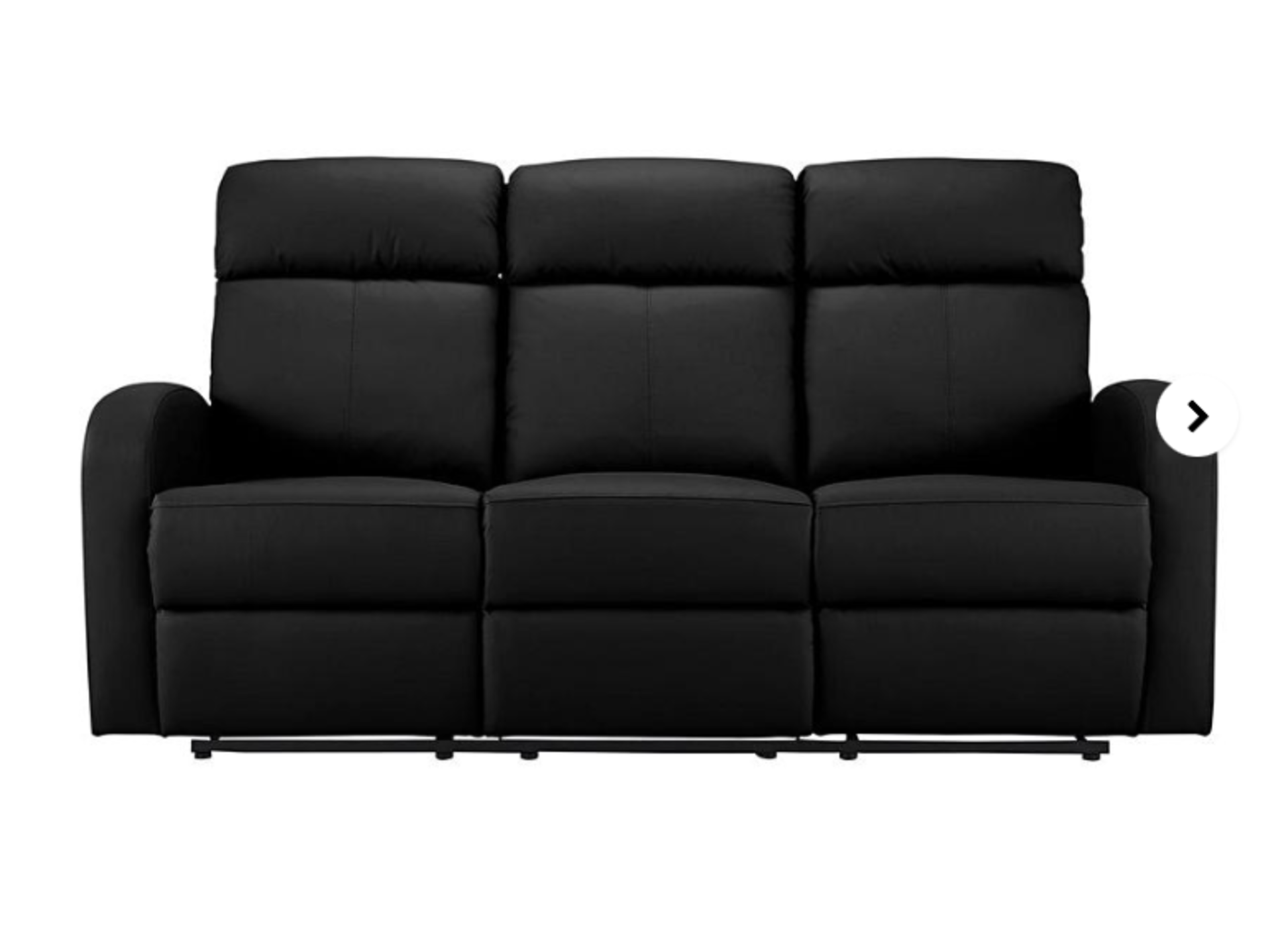 Ramsey Faux Leather Recliner 3 Seater Sofa. - ER23. RRP £979.00. The Ramsey Three Seater Recliner