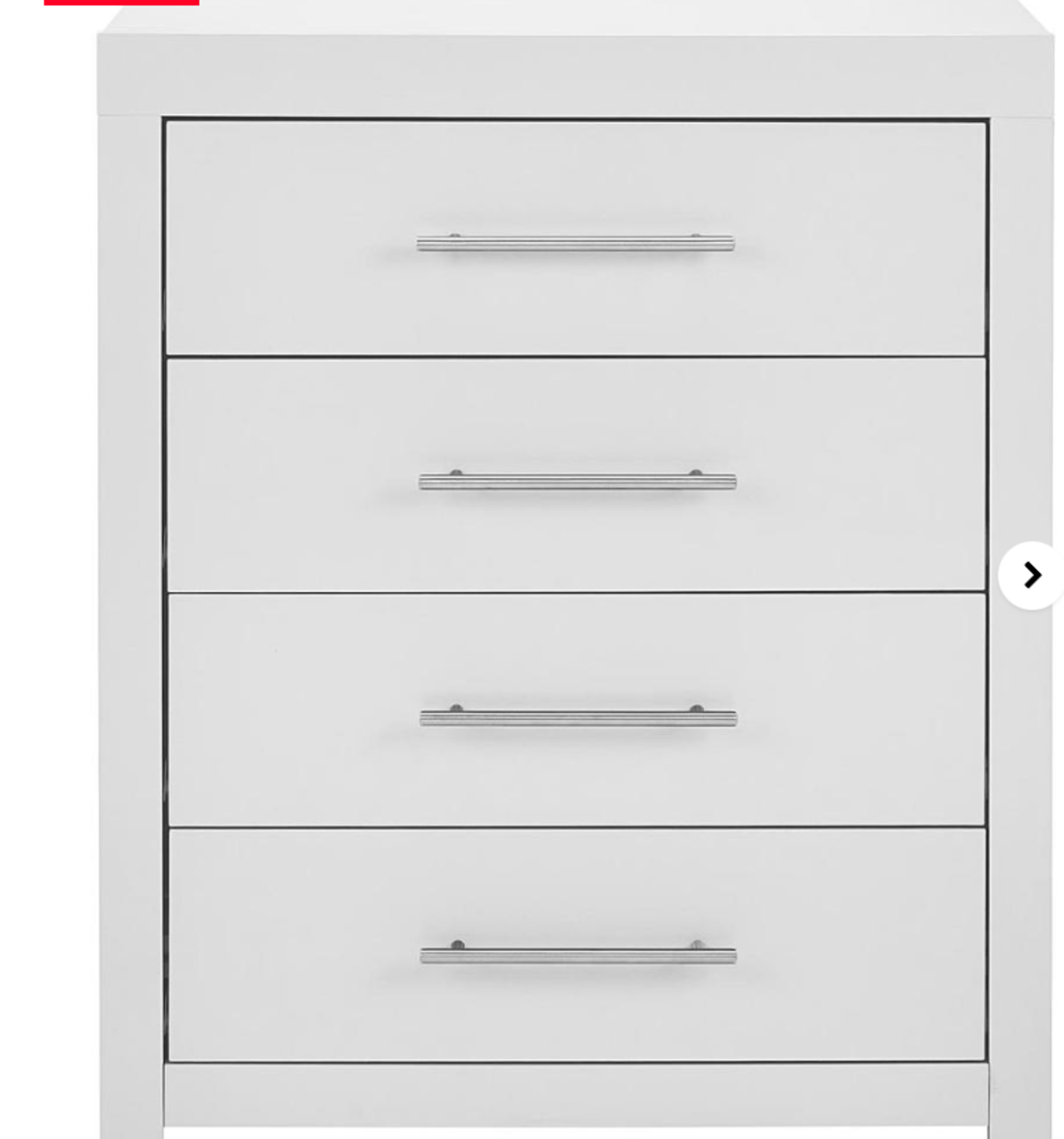 Dakota 4 Drawer Chest. - ER20. RRP £169.00. Part of At Home Collection, the Dakota Bedroom range