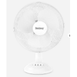 Beldray White 12 Inch Oscillating Desk Fan. - ER22. Perfect for any home, this Beldray white desk