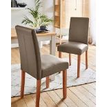 Ava Faux Leather Pair of Dining Chairs. - ER28. The Ava Faux Leather Dining Chairs are classic