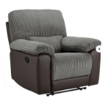 Harlow Fabric/Faux Leather Recliner Chair. - ER23. RRP £599.00. The Harlow Recliner is part of the