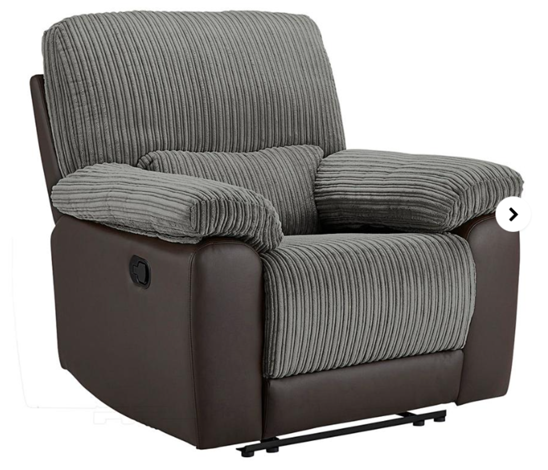 Harlow Fabric/Faux Leather Recliner Chair. - ER23. RRP £599.00. The Harlow Recliner is part of the