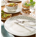 Grey Geo 12 Piece Dinner Set. - ER22. This Geo dinner set is the perfect on-trend addition to your