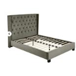 Double Allegra Winged Velvet Bed Frame. - ER20. RRP £509.00. The Allegra Bedstead features winged