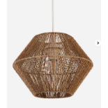 Woven Easy Fit Shade. - ER28.Created from strands of natural fibres woven tight around a geometric