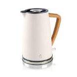 Swan 1.7L Nordic Cordless Kettle - White. - ER22. . This cordless kettle body and wood effect handle