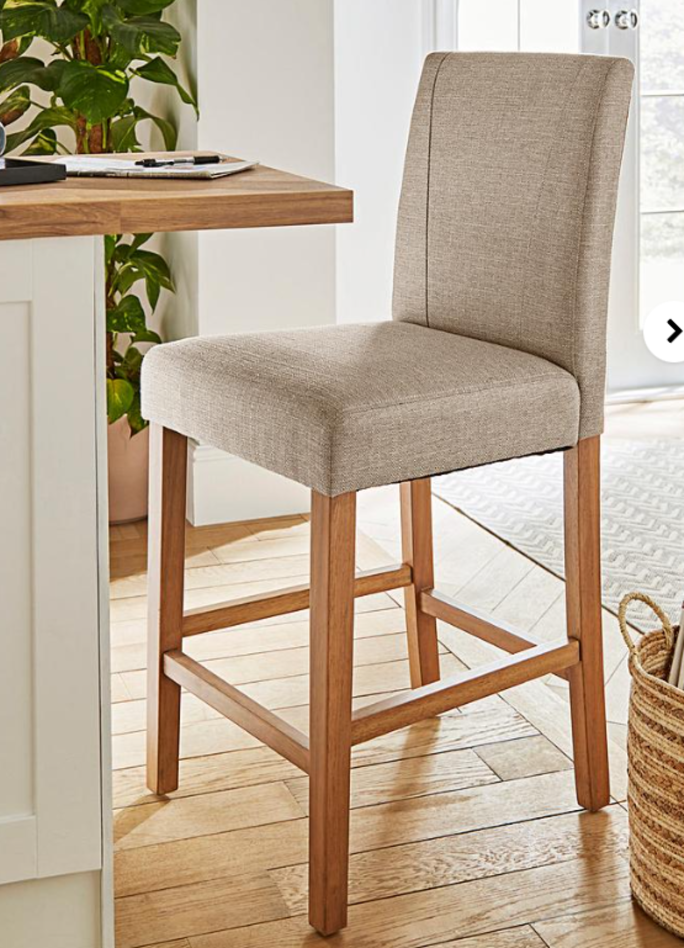 Ava Barstool. - ER20. The Ava Fabric Barstool is a classic design that has been upholstered in a