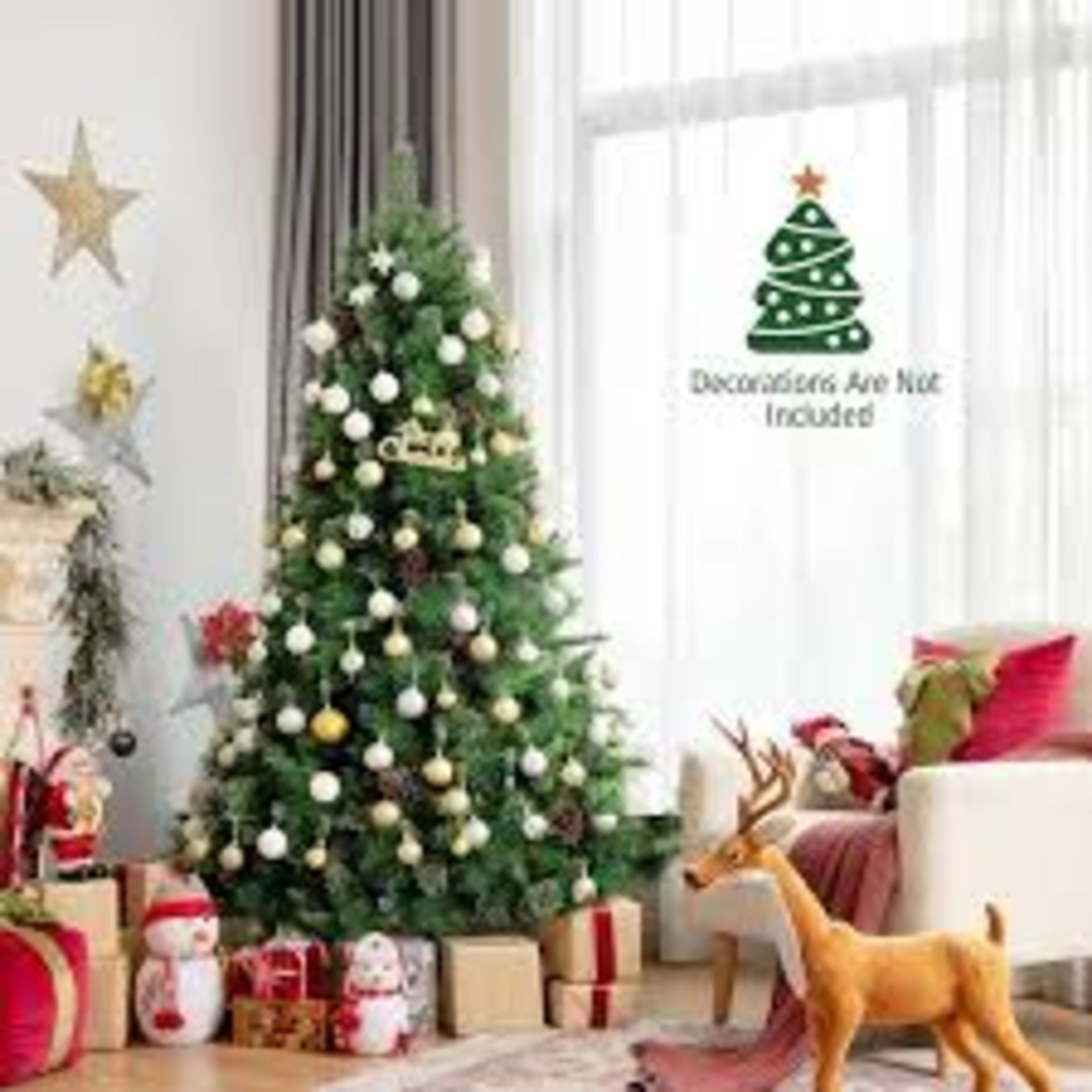 Costway 6ft Unlit Hinged PVC Artificial Christmas Pine Tree LOCATION 13A.8