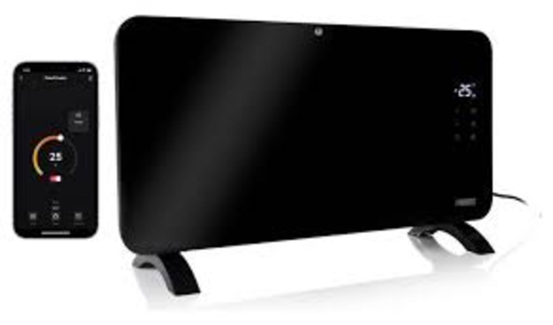 PRINCESS 341000 Smart Glass Panel Heater - Black, BlackNo description found Brand: Princess LOCATION