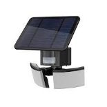 Black Solar-powered Cold white Integrated LED Floodlight 800lm.LOCATION - 13A.6