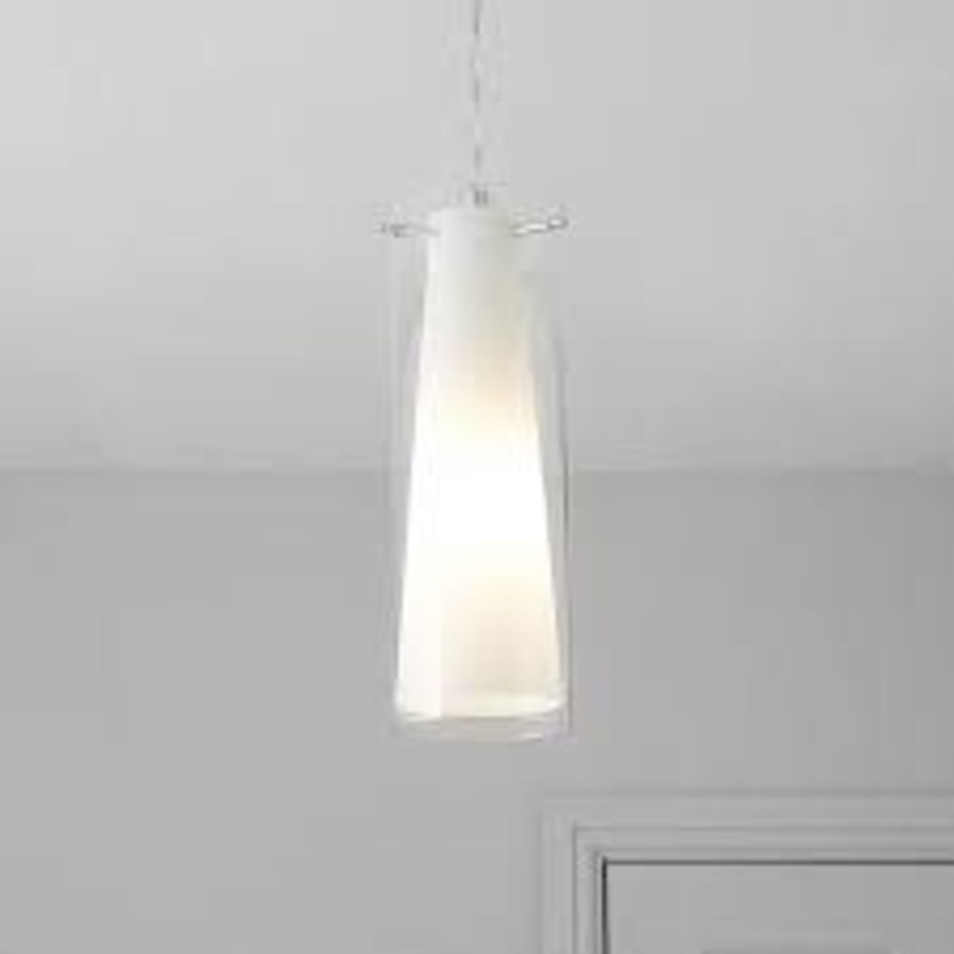 GoodHome Dimonika White Chrome effect Pendant ceiling light. - ER40.