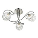 Lola 3 Light Semi Flush Ceiling Light Fitting - ER45