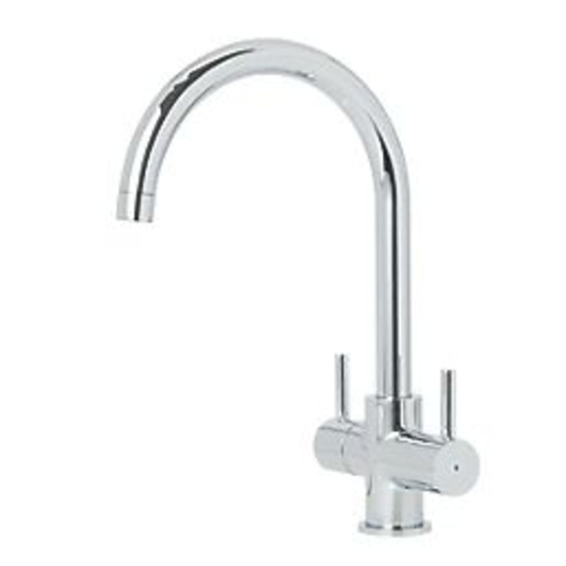 8 x TREBBIA DUAL-LEVER MONO MIXER KITCHEN TAP CHROME. - ER40.