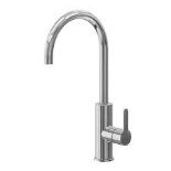 GoodHome Zanthe Stainless steel effect Kitchen Side lever Tap. - EE45