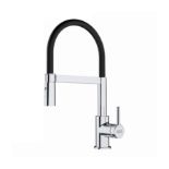 Franke Lina Chrome-Plated Kitchen Side Lever Pull Out Tap - ER42