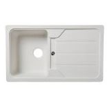 Cooke & Lewis Arber White Composite quartz 1 Bowl Sink. - ER45.