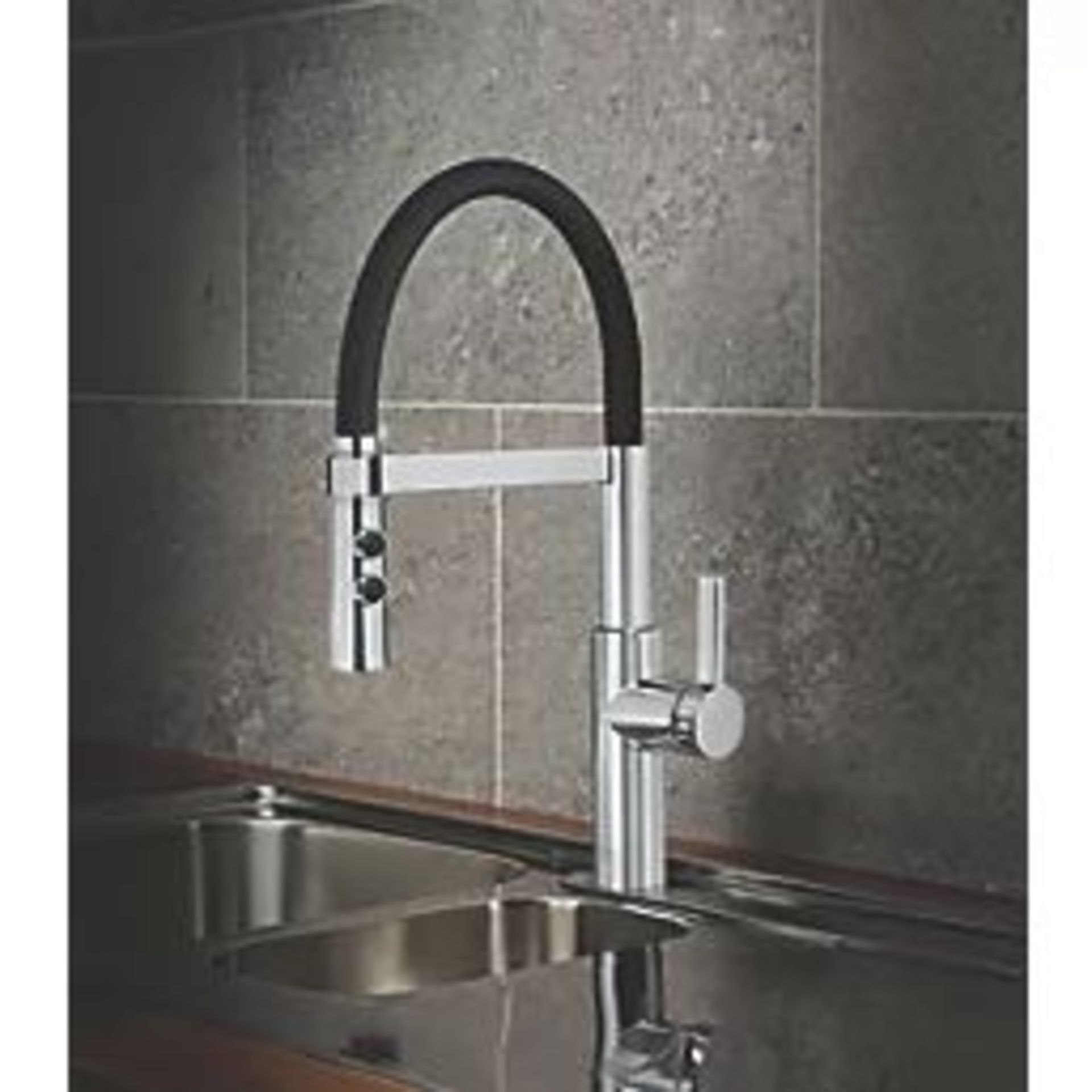 ALMERIA PULL-OUT SPRAY MONO MIXER KITCHEN TAP CHROME. - ER40.