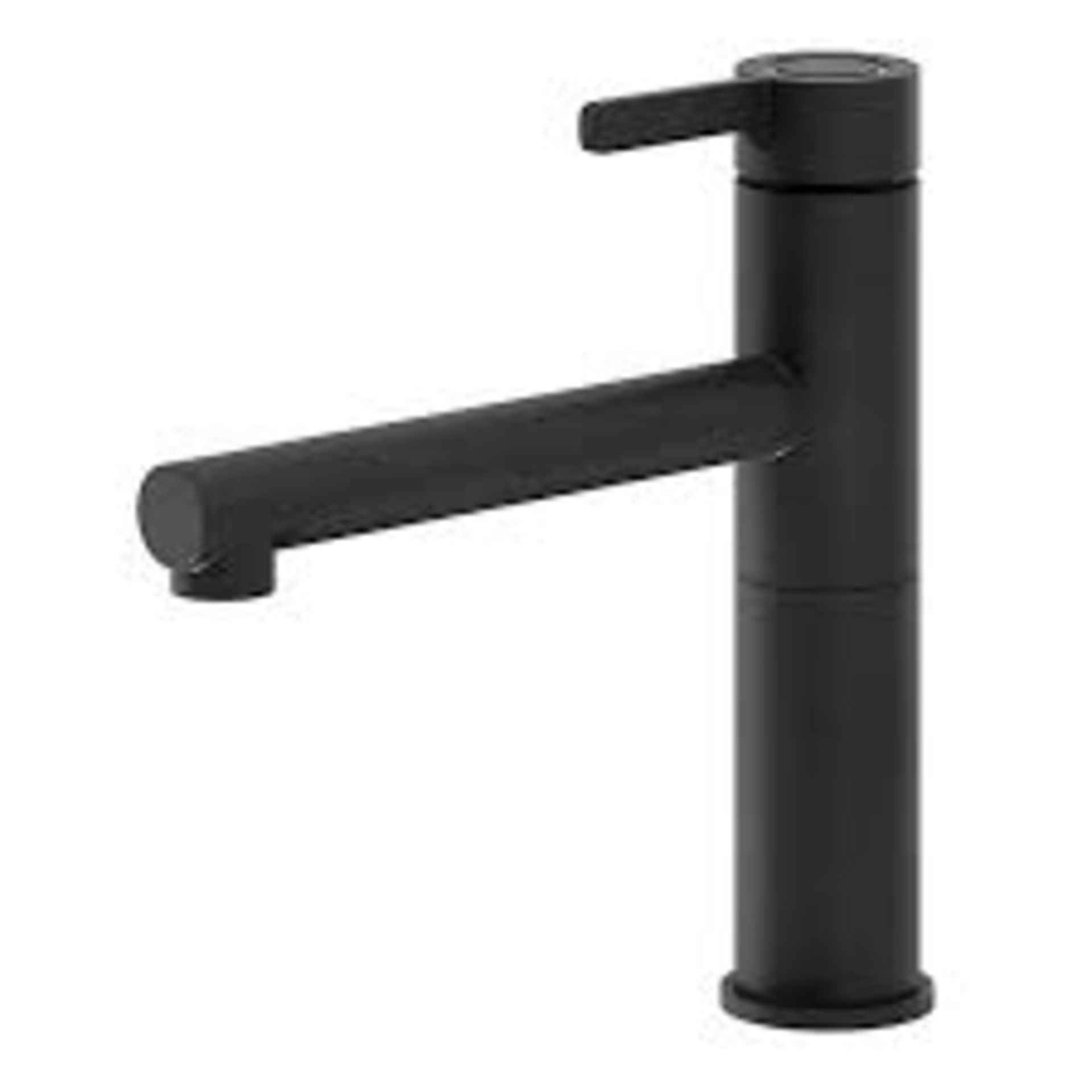 GoodHome Morita Black Graphite effect Kitchen Top lever Tap. - ER45