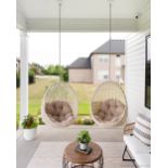 Luxury indoor/outdoor rattan hanging egg chair. (ERC) The all-rattan Hanging Egg Chair is especially