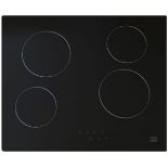 Cooke & Lewis Clcer60A 4 Zone Black Glass Ceramic Hob, (W)590mm - ER42