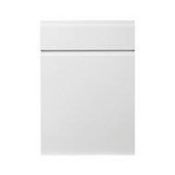 GoodHome Garcinia Gloss white integrated handle Highline Cabinet. - ER42