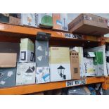 Full Shelf Contents Mixed Lot to include; LED Lights, Ceiling Lights, Wall Lights, Heaters, and