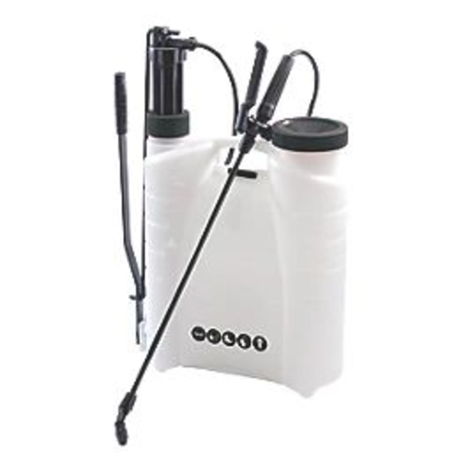 5 x WHITE BACKPACK PRESSURE SPRAYER 12LTR. - ER43.