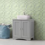 Essential Free-Standing Bathroom Under Sink Vanity Unit Grey - ER42