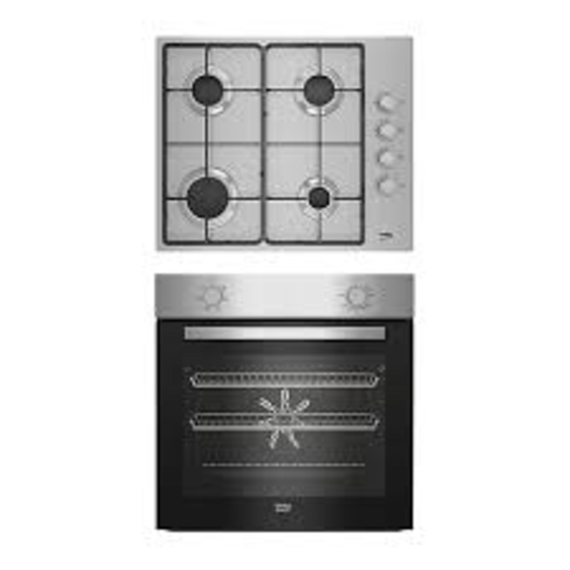 Beko QBSE223SX Built-in Multifunction Oven & gas hob pack. - ER43. Bake perfect cupcakes, roast a